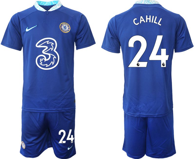 Men 2022-2023 Club Chelsea FC home blue #24 Soccer Jersey